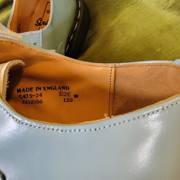 Vintage Gripfast Baby Blue Oxford Wingtip Unisex SZ 12 Women NWT Made In England - Picture 9 of 12